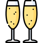 kieliszki szampany - wina musujące - restauracja